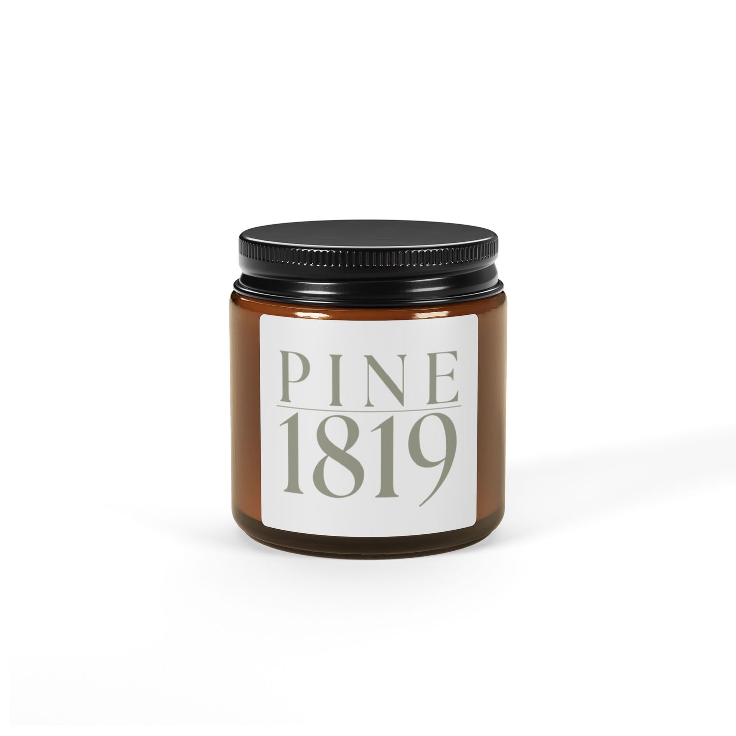 Pine 1819 Scented Soy Candle — Amber Jar Aromatherapy Candle (Multi-Size)