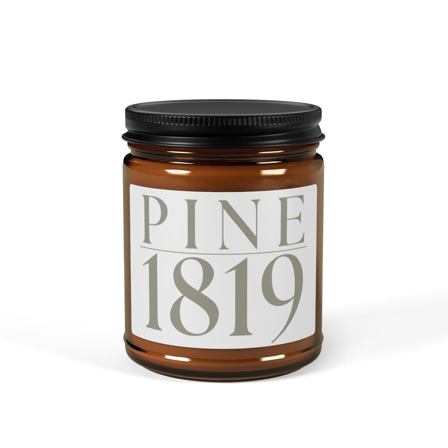 Pine 1819 Scented Soy Candle — Amber Jar Aromatherapy Candle (Multi-Size)