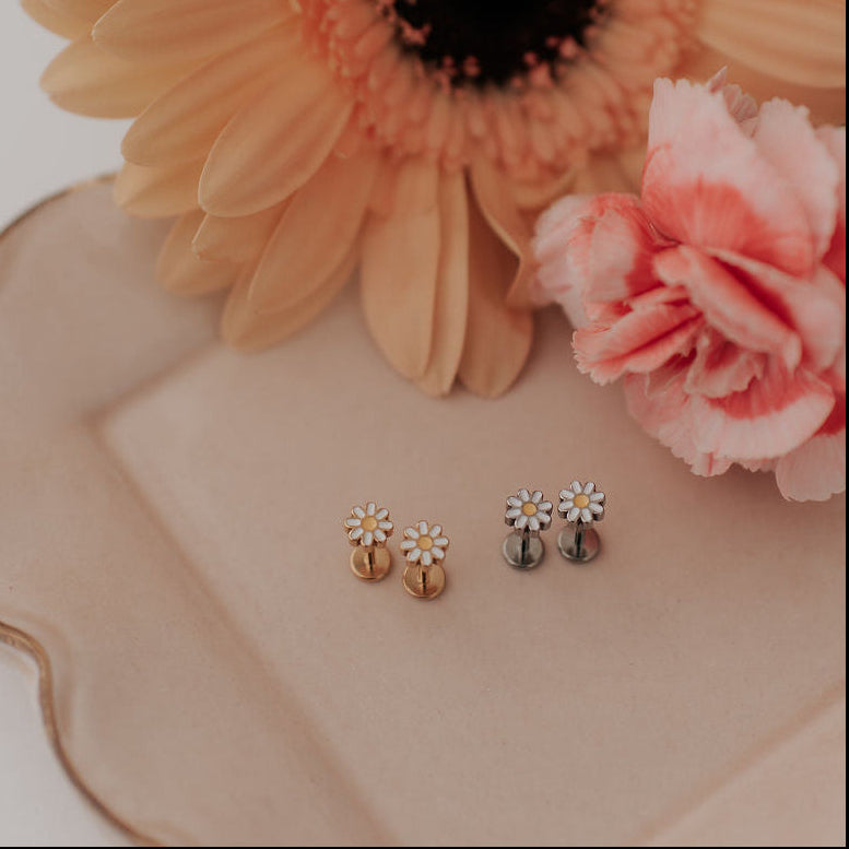 Carolina Daisy Flat Back Studs