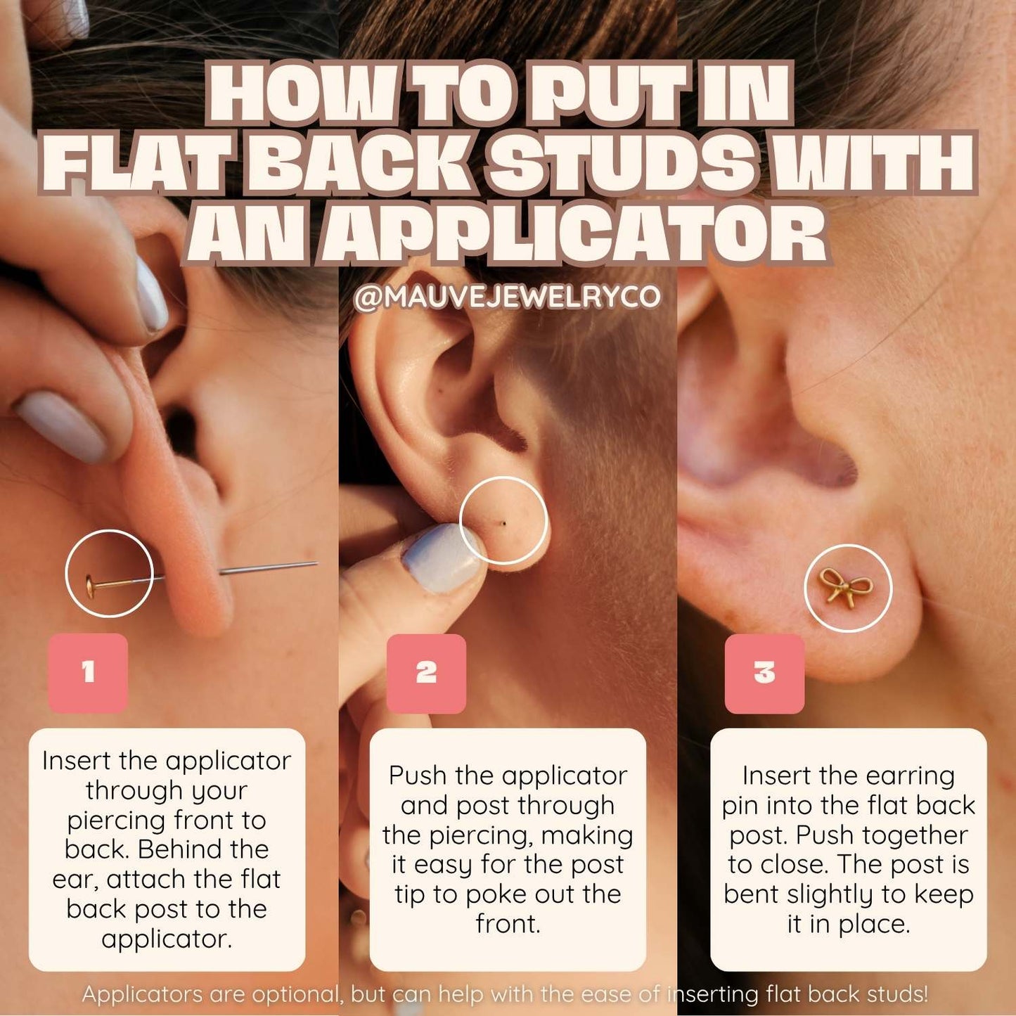 Carolina Daisy Flat Back Studs