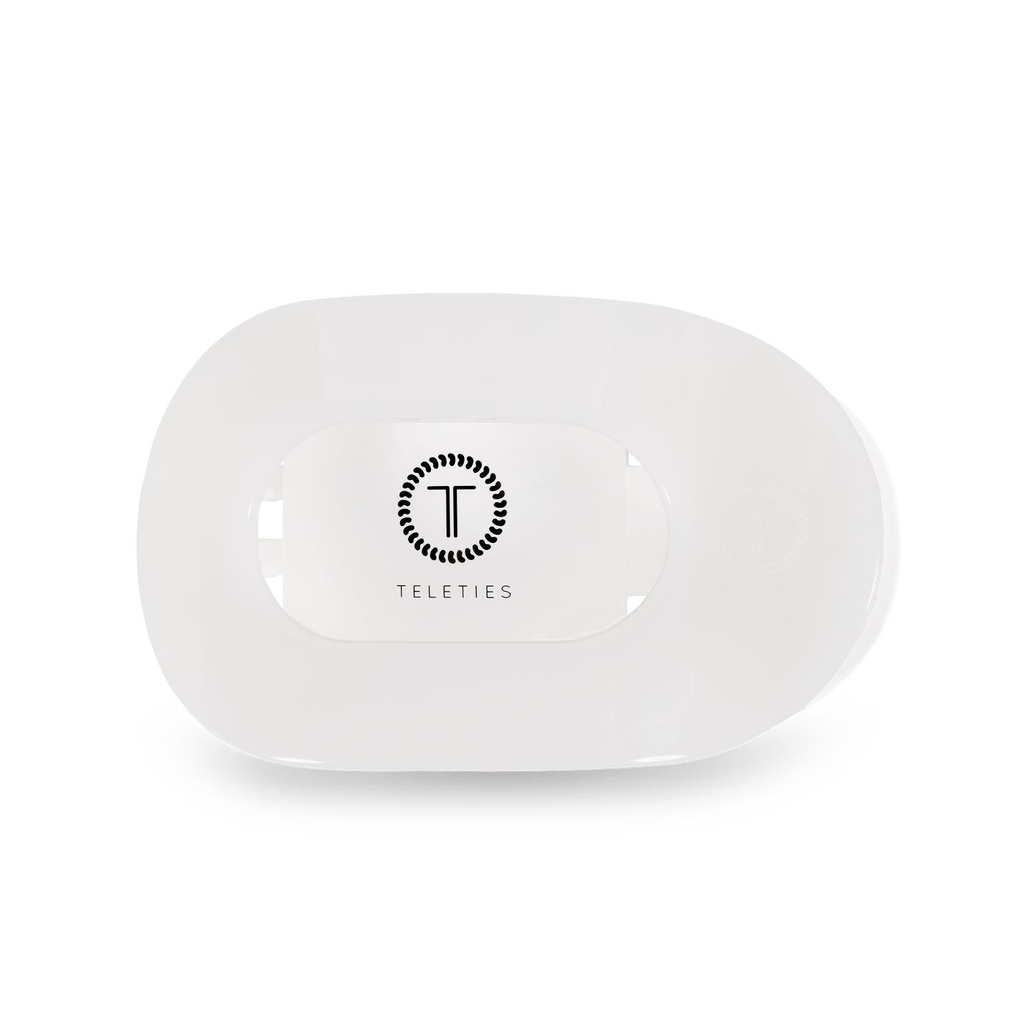 Coconut White Medium Flat Round Hair Clip